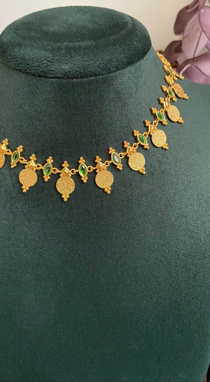 Haritha Plain Coin Necklace