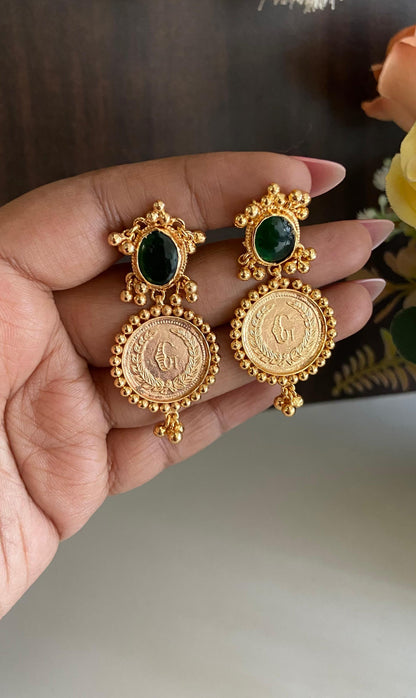 Vrinda Emerald Non idol Earring