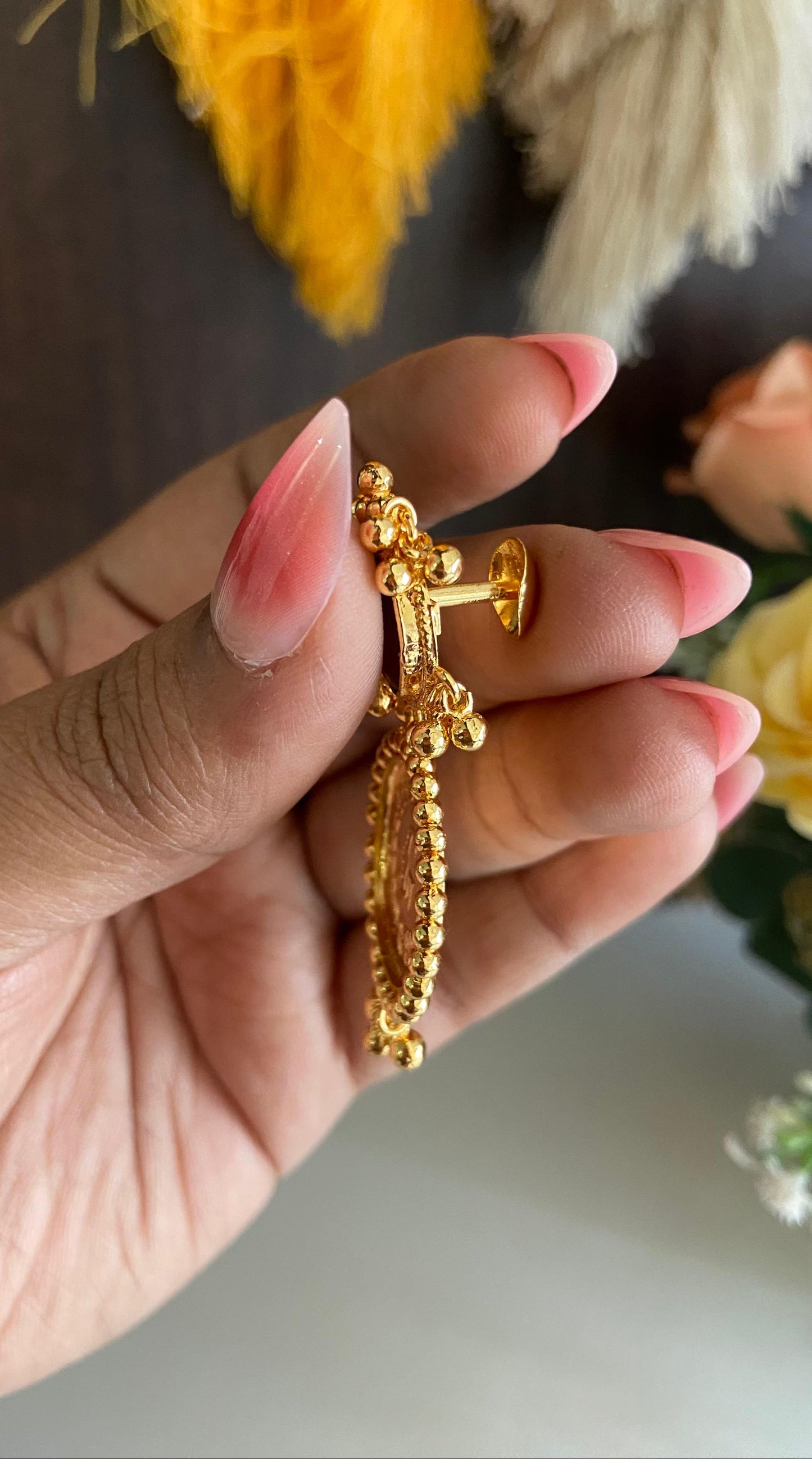 Vrinda Ruby Non idol Earring