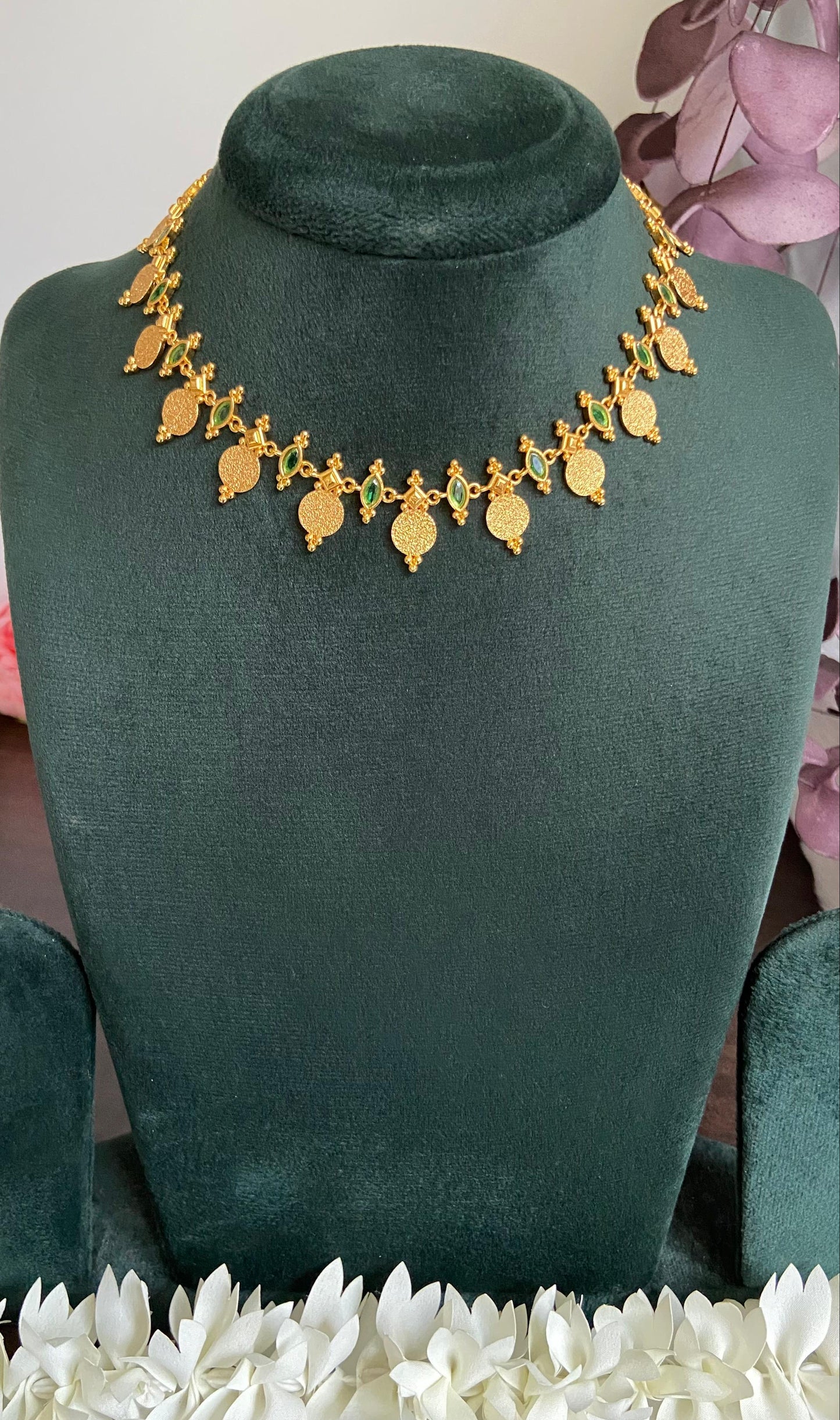 Haritha Plain Coin Necklace
