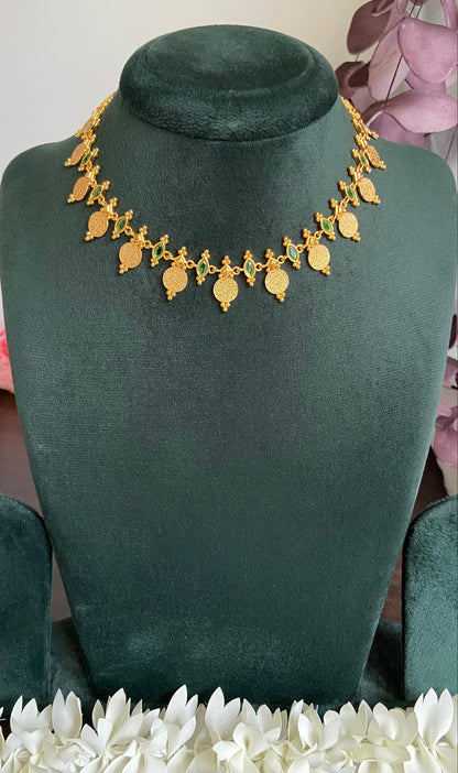 Haritha Plain Coin Necklace