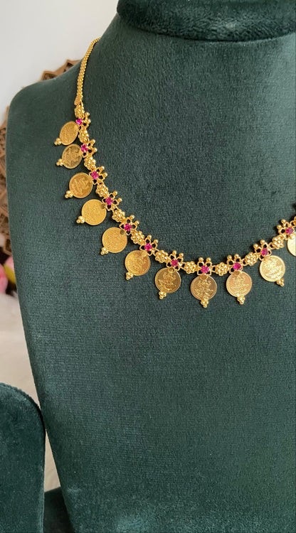 Saraswathi Coin Short Necklace