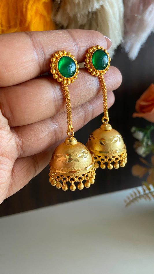 Green Palakka Long Drop Jumka