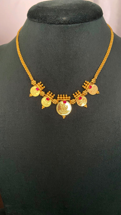 Ambika 5 Coin Necklace