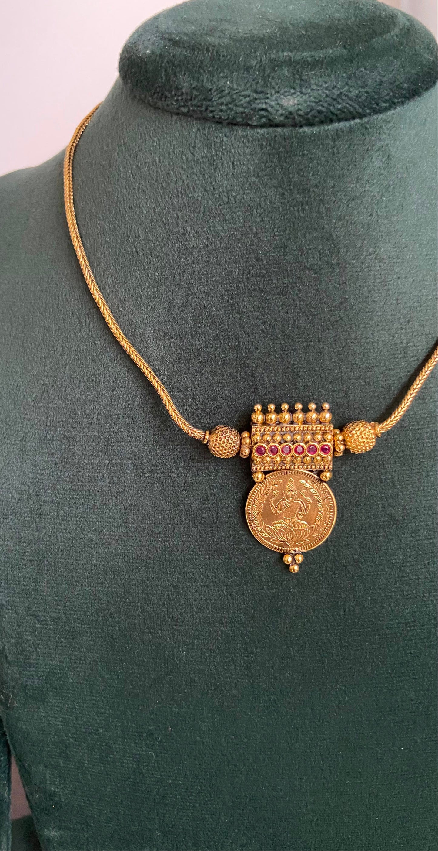 Durga Antique Lakshmi Pendant Necklace