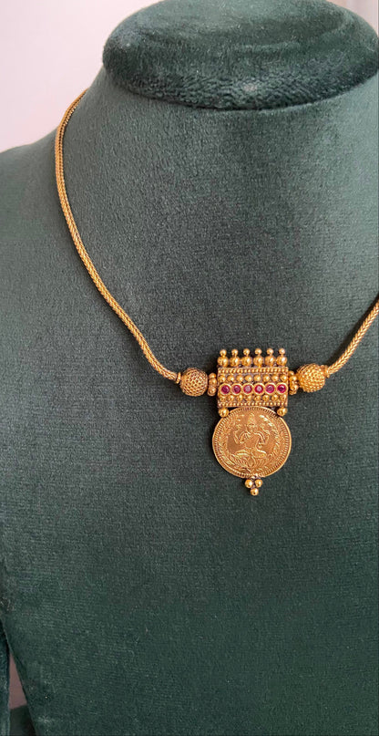 Durga Antique Lakshmi Pendant Necklace