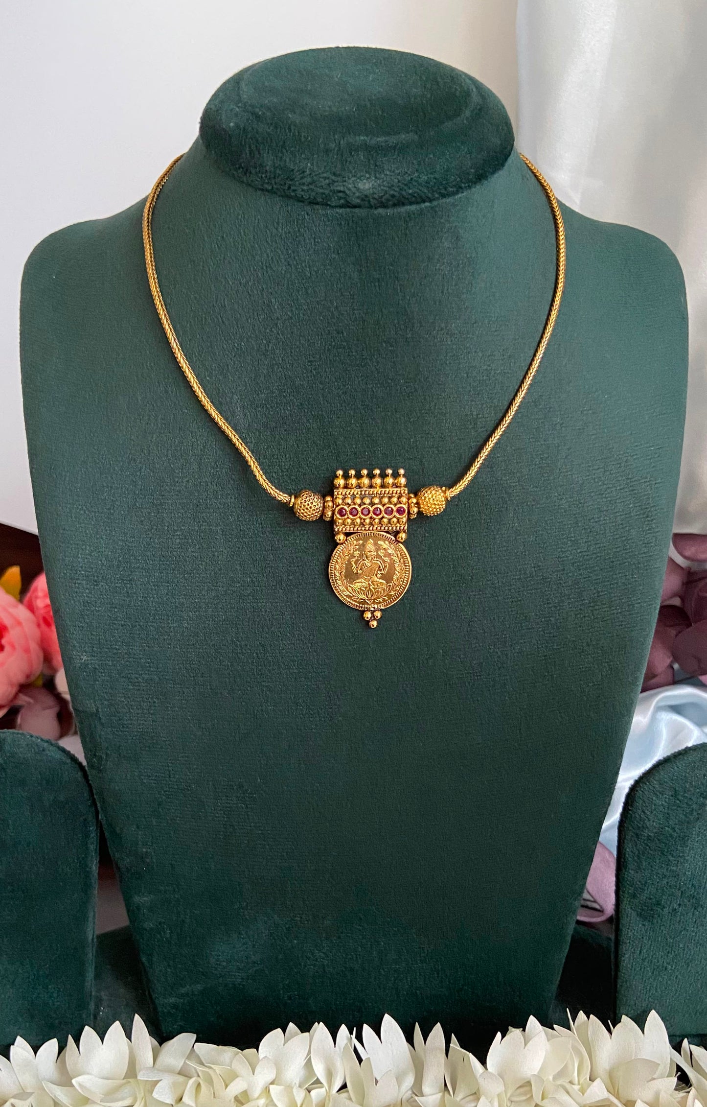 Durga Antique Lakshmi Pendant Necklace