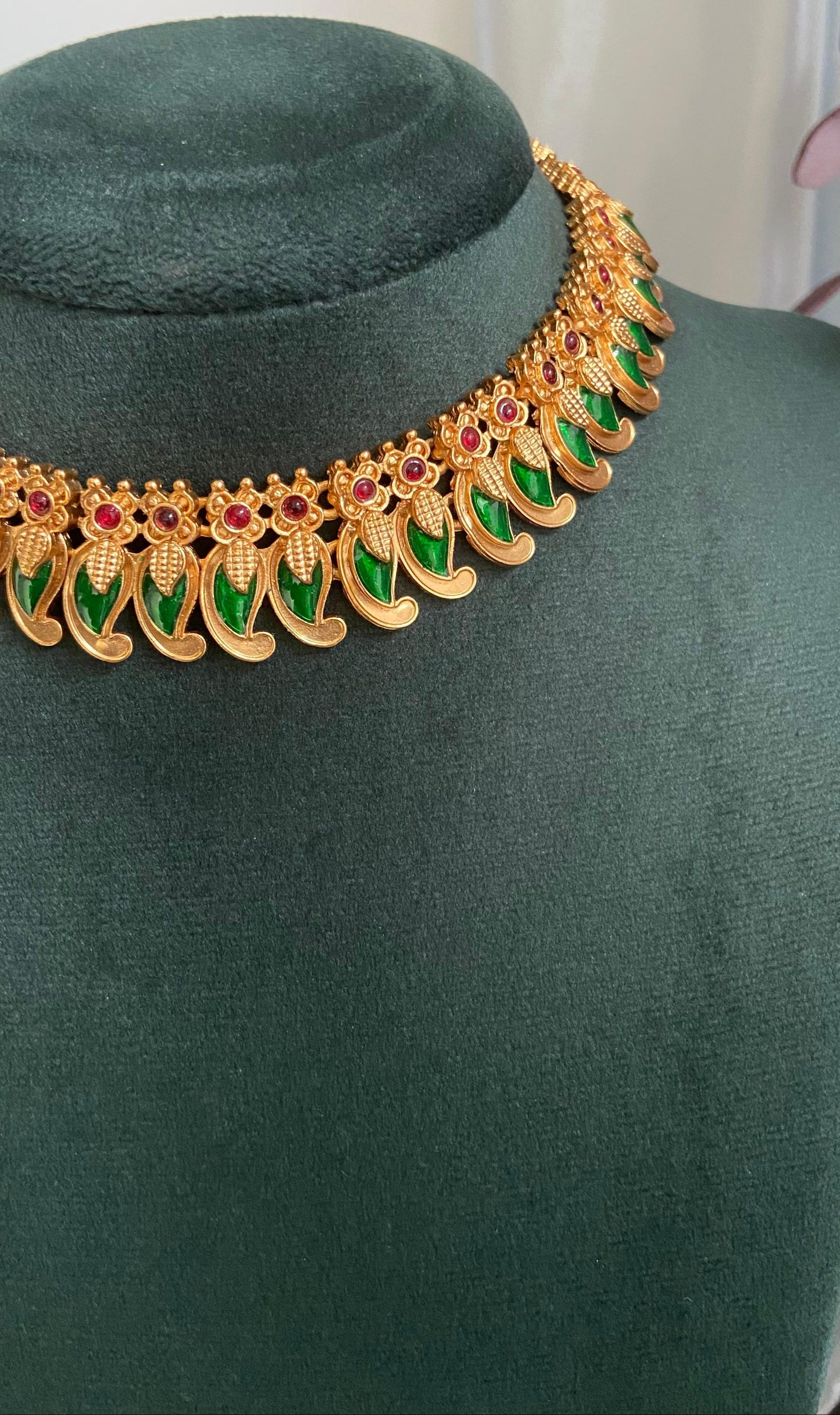 Antique Palakka Mango Necklace Set