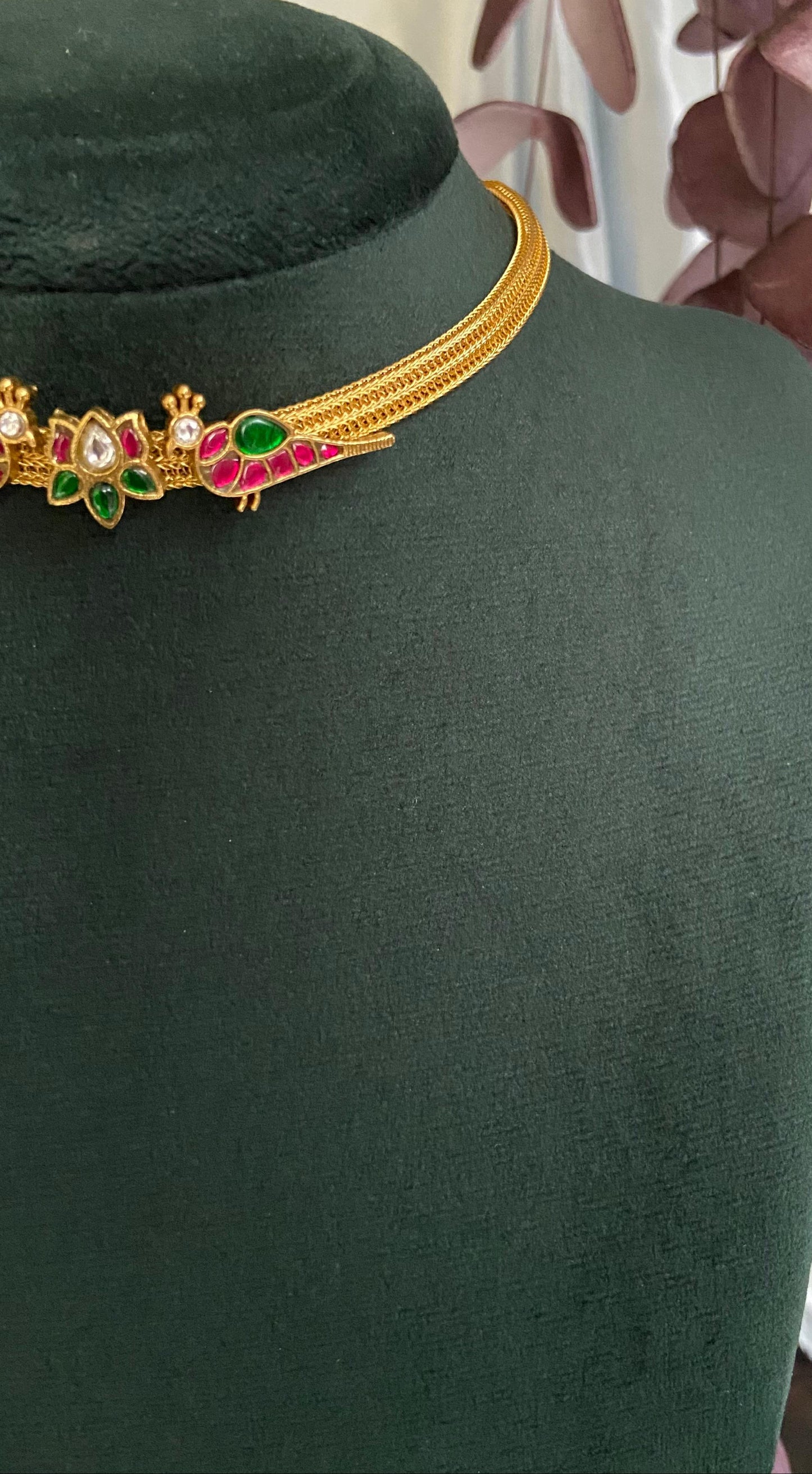 Devangana Peacock Choker Set