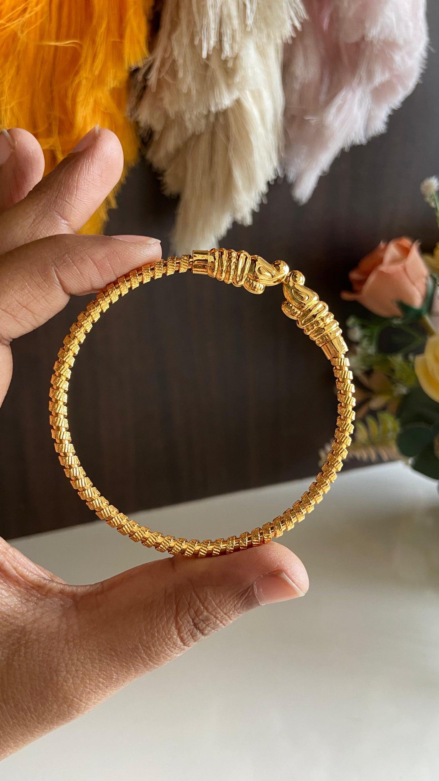 Vintage Elephant Face Design Bangle