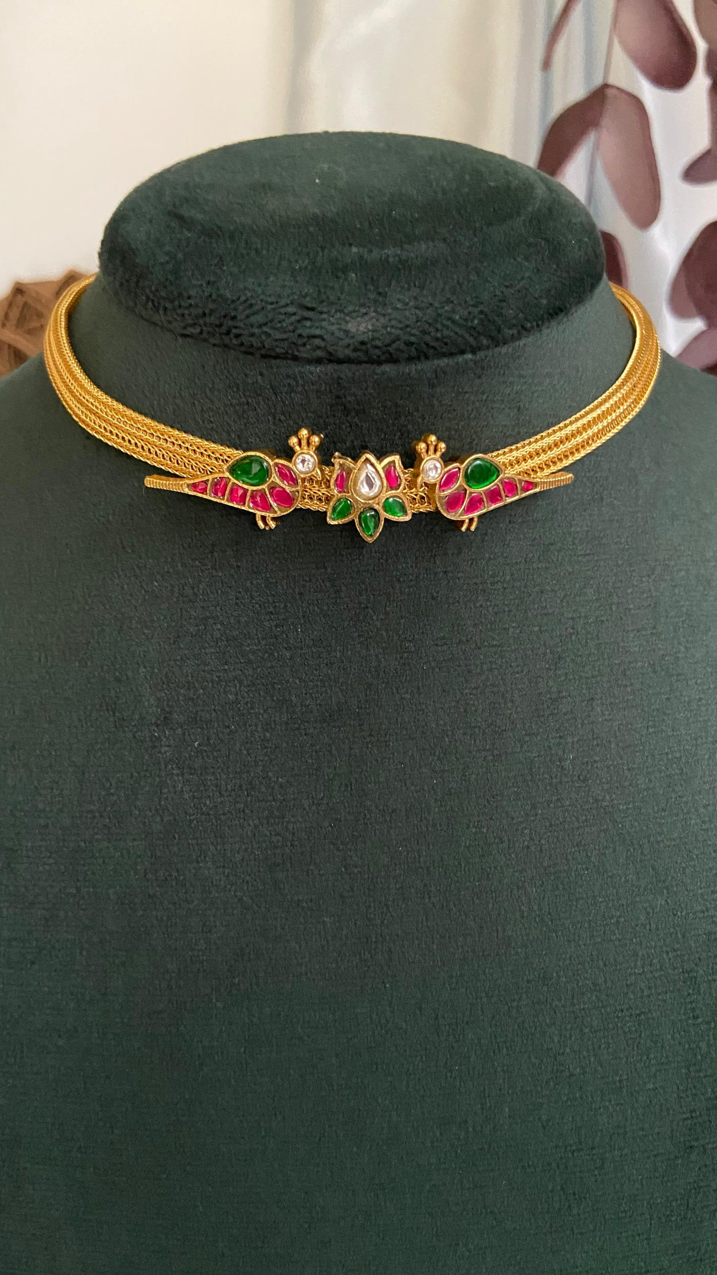 Devangana Peacock Choker Set