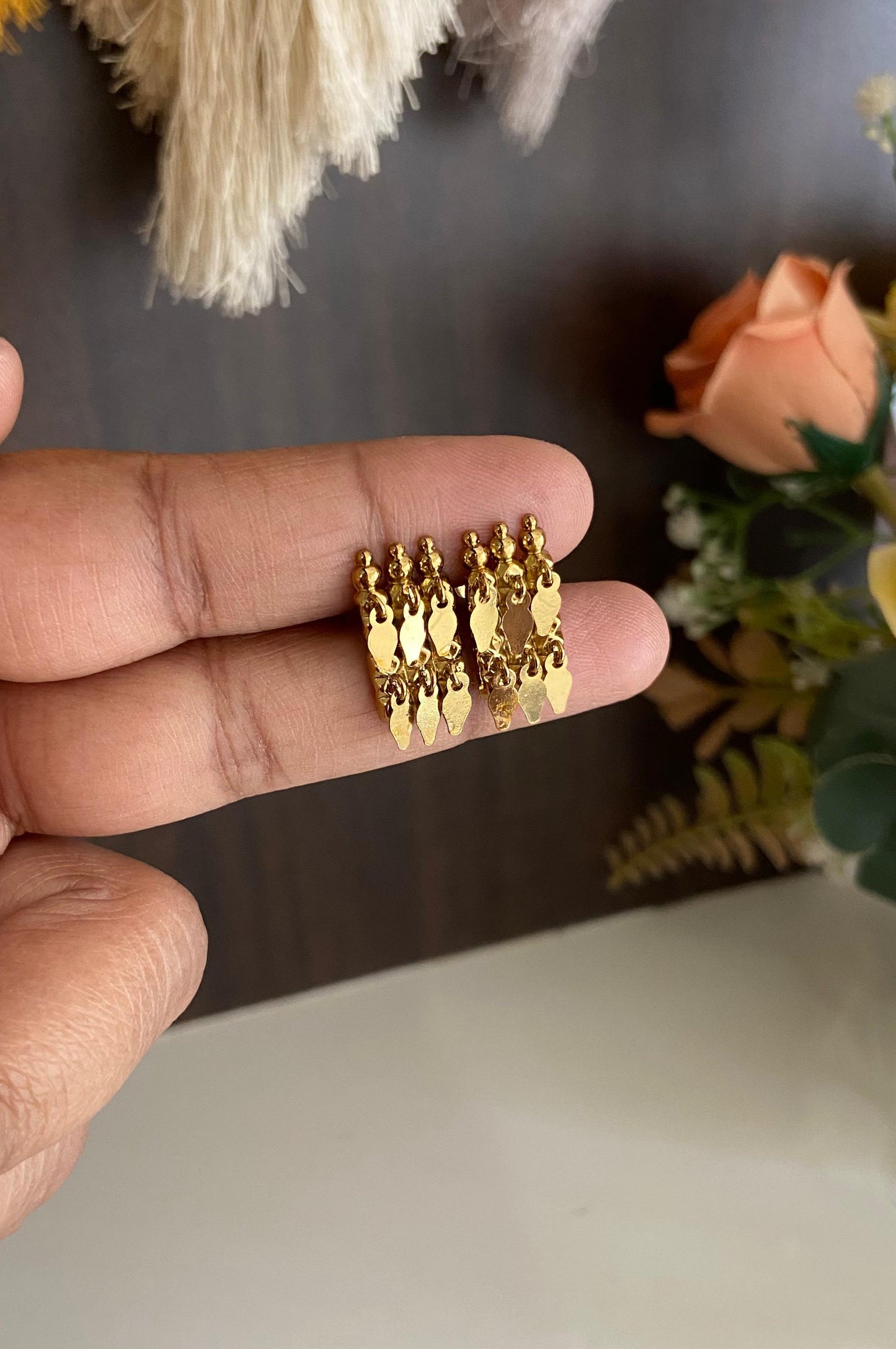 Antique Double Layer Elakathali Stud