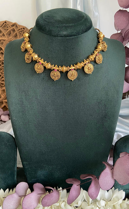 Royal Antique Lakshmi Coin Necklace