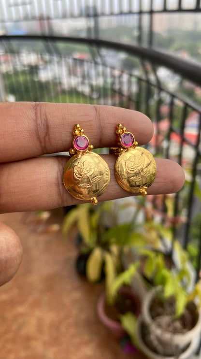 Flower Coin Stud