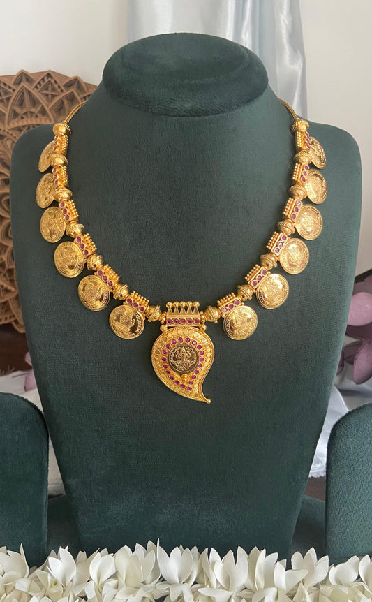 Rudrika Premium Mango Coin Necklace