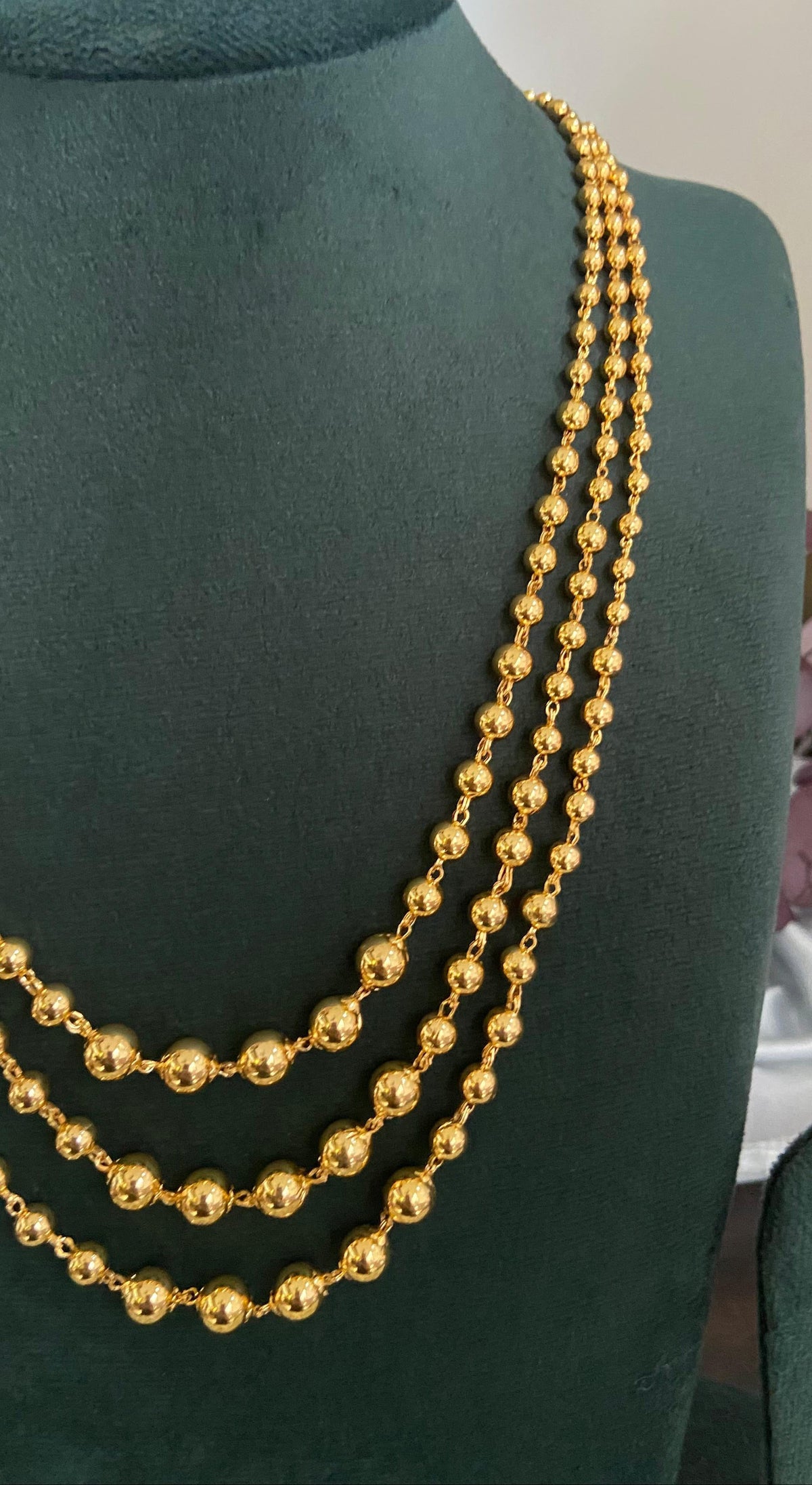 Three Layer Manimala With Earring Set