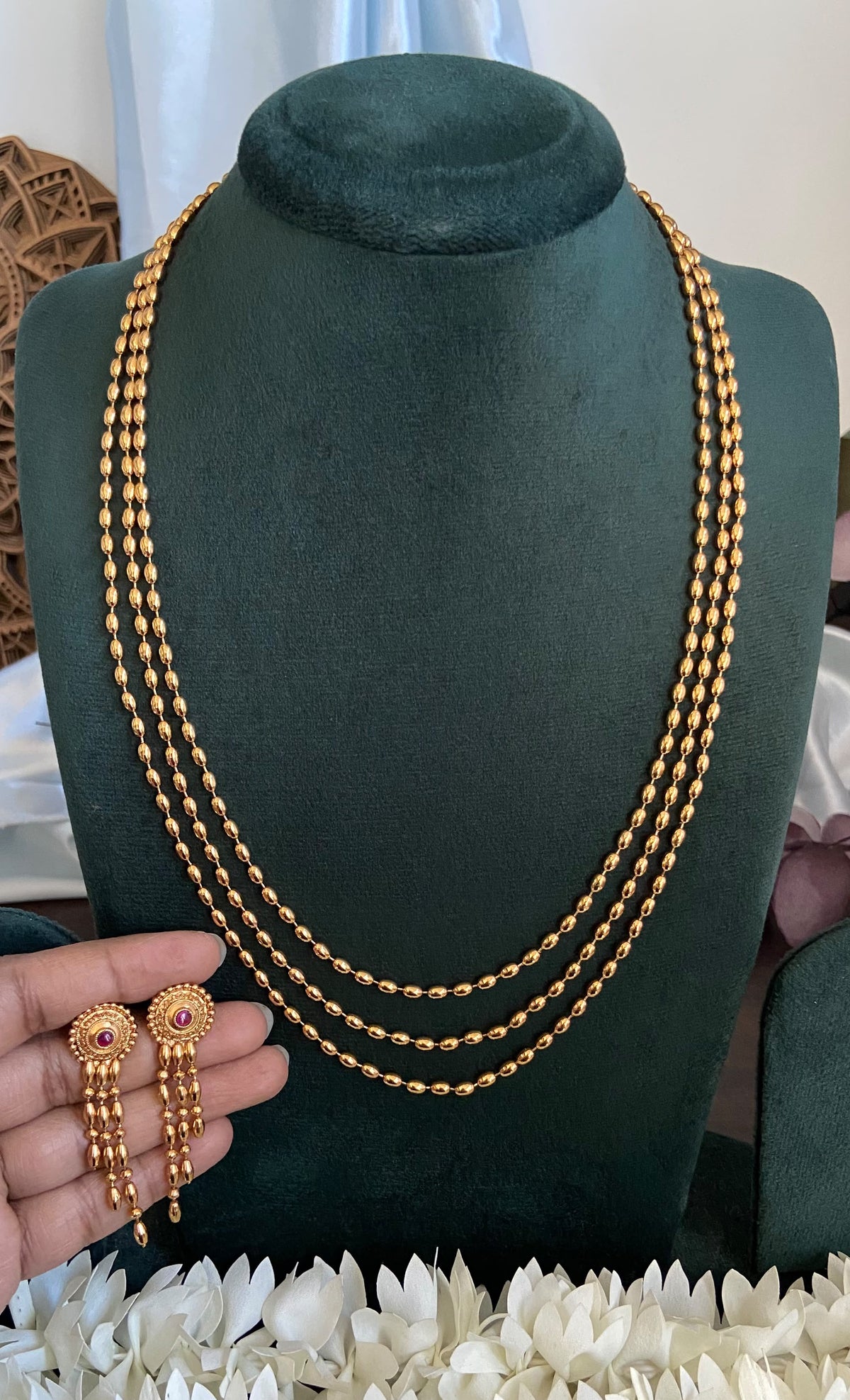 3 Layer Gothambu Mala Set