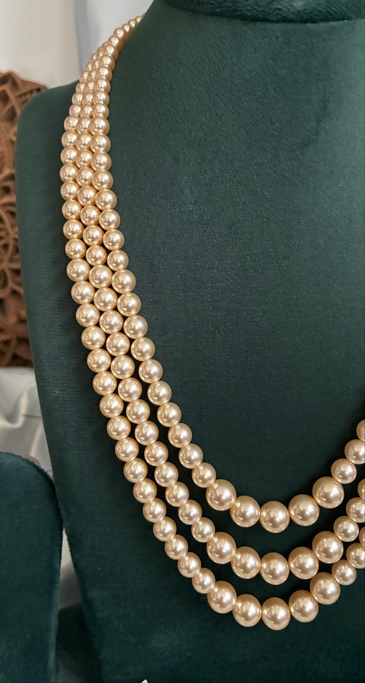 3 Layer Swarovski Pearl Necklace