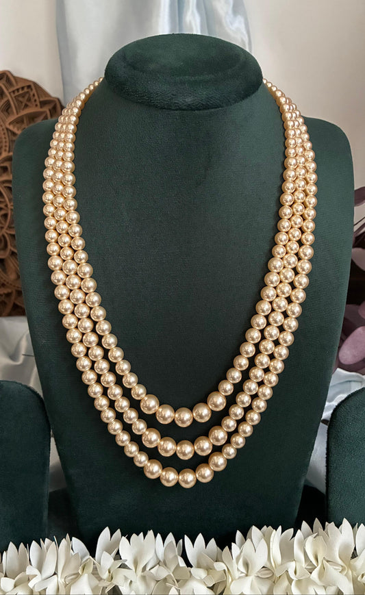 3 Layer Swarovski Pearl Necklace