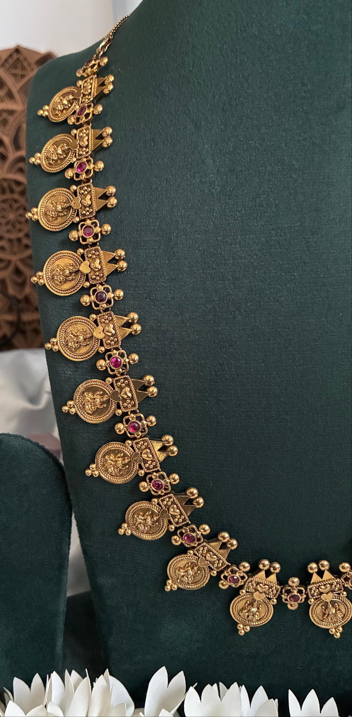 Nityasha Lakshmi Temple Long Necklace