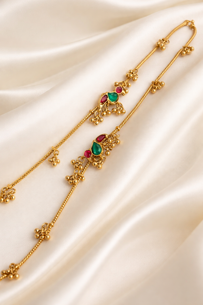 Peacock Anklet