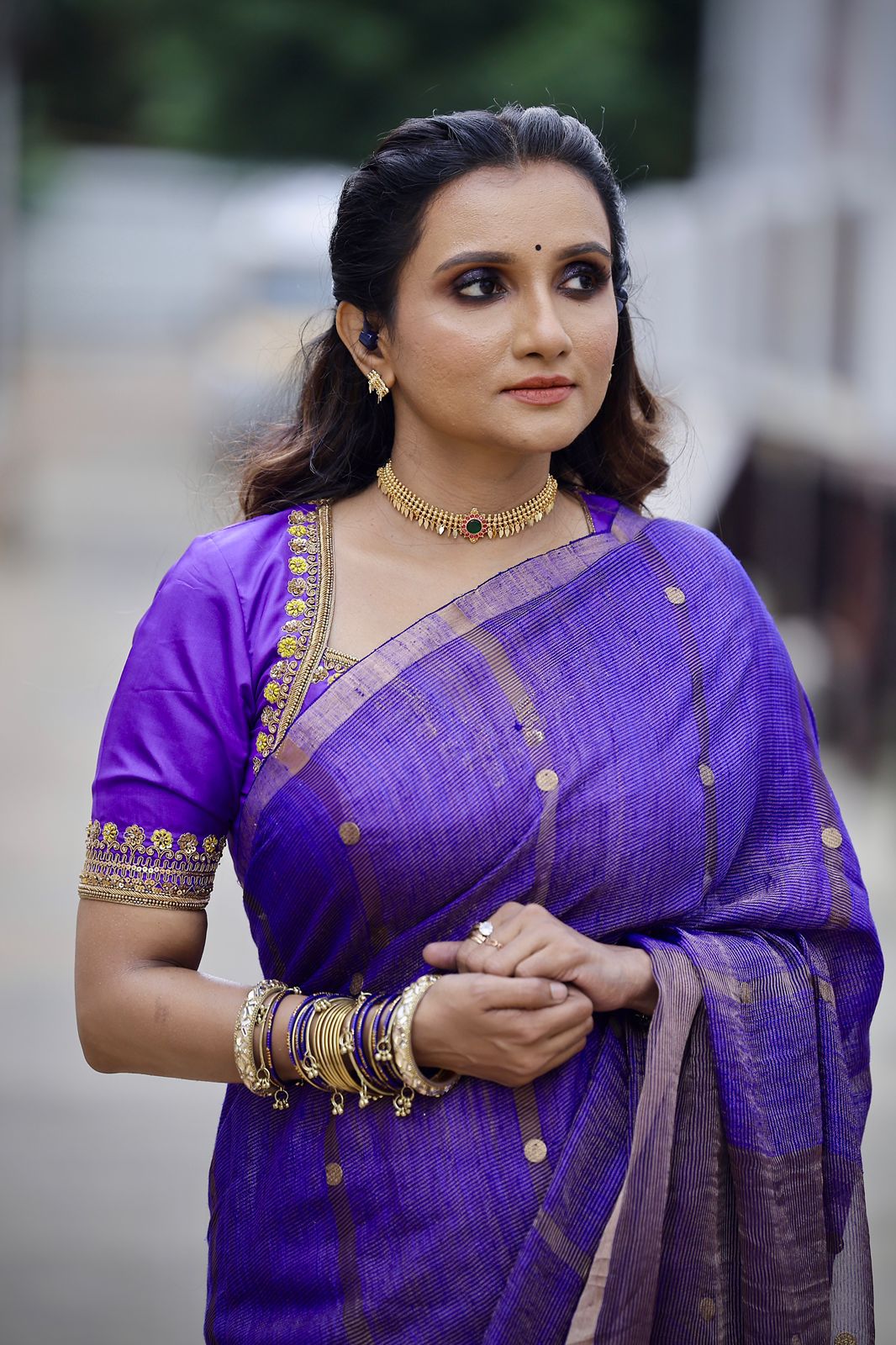 Narayani Palakka Elakathali Choker Set