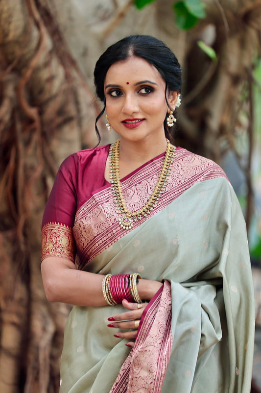 Shobana Antique Palakka Haram Set
