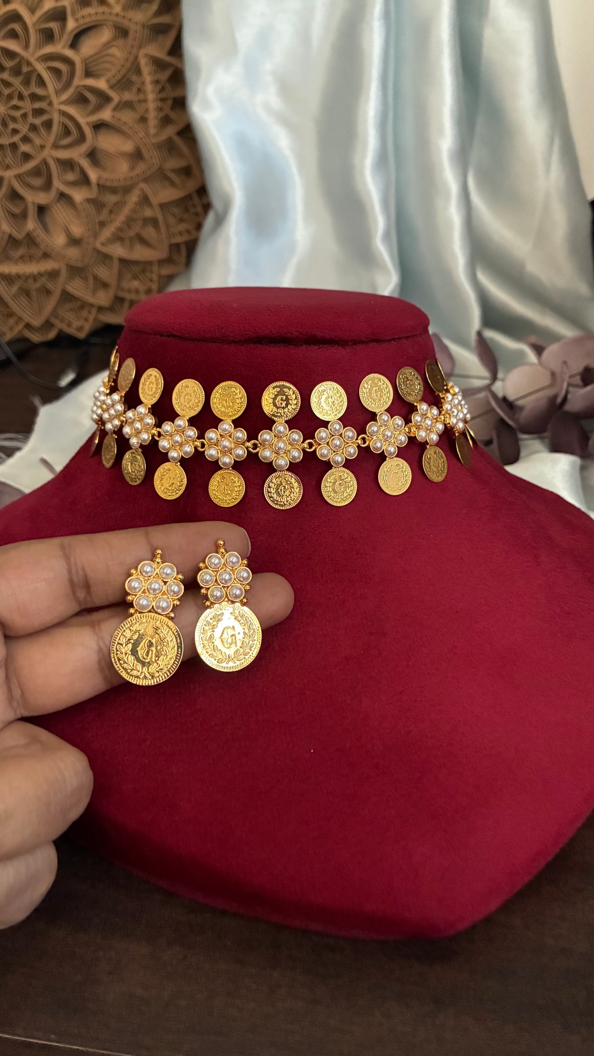 Shyla Non Idol Pearl Necklace / Choker Set