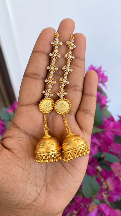 Alli Golden Jumka With Ear Chain